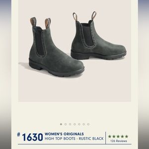 Blundstone 1630 Boots, Rustic Black, Size AU 3 (US 6)